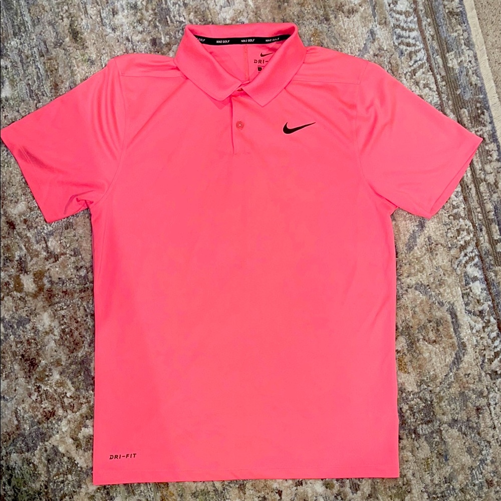 Fluorescent Pink Nike Golf Polo